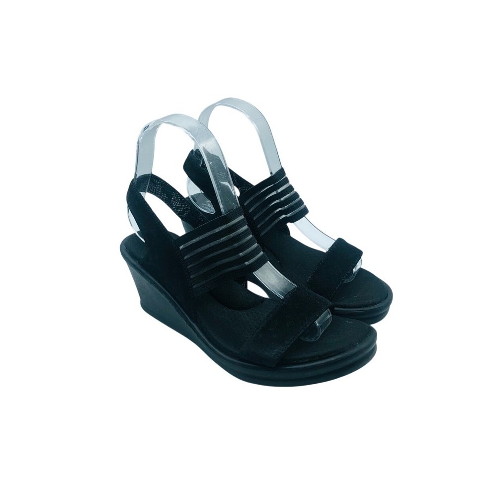 Skechers Cali‎ Arch Fit Rumble Modernistic Wedge Sandals Black NWT Size 7